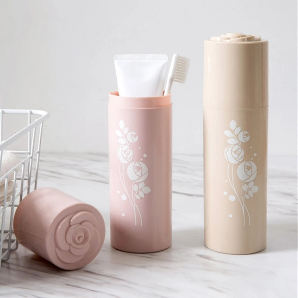 

1PC Portable Print ToothBrush Storage Box Travel Camping Toothbrush Case Cover Safety Health Bathroom Storage Organizer Box
