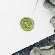 Пользовательские Дерево Свадебный воск печать штамп, пользовательские 2 инициалы конверт печать, Свадебный Воск Печать Наклейки, 23 Цвета, уникальные приглашения палочки