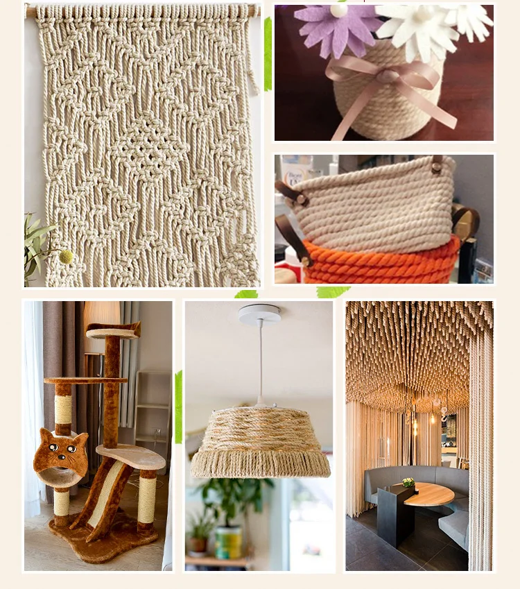 Natural Cotton Cord Rope DIY Macrame Cord Wall Hanging Plant Hanger Craft Making Knitting Rope Home Decoration 13 Colors 3mm*200m//4mm*110m Yellow, 3mm