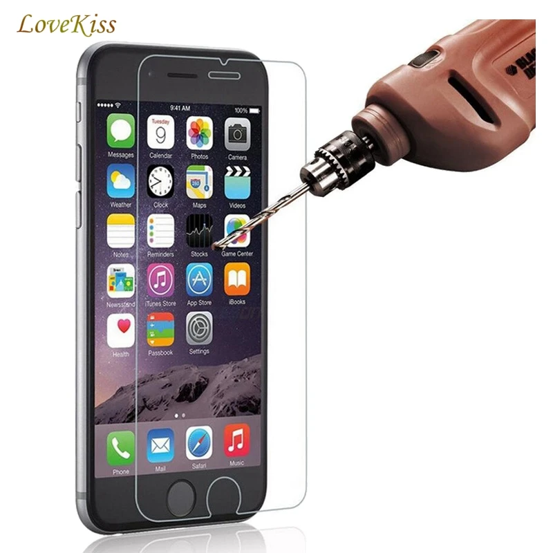 

Premium 9H Tempered Glass For iPhone X XR XS Max 6 6S 7 7Plus 6Plus 6S 8 Plus 5 5S 5C SE 4 4S Screen Protector Guard Film Case
