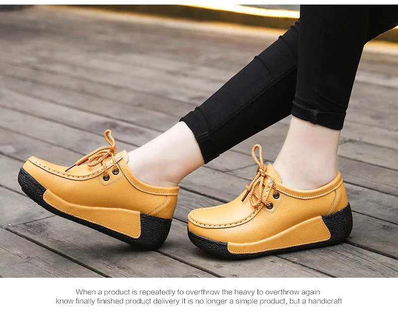 MANLI Women Shoes Sneaker Ballet Genuine Leather Flat Platform Walking Shoes Slip On Female Women's Loafers mocasines mujer