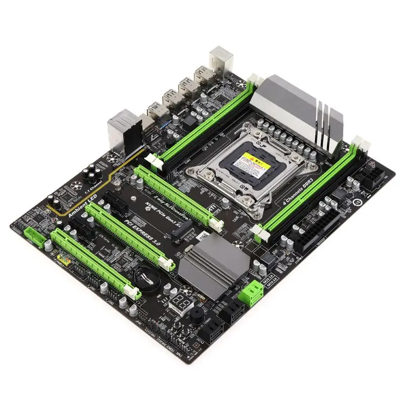 X79 Turbo moederbord LGA2011 USB3.0 SATA3 PCI-E NVME M.2 SSD ondersteuning REG ECC geheugen en Xeon E5 processor