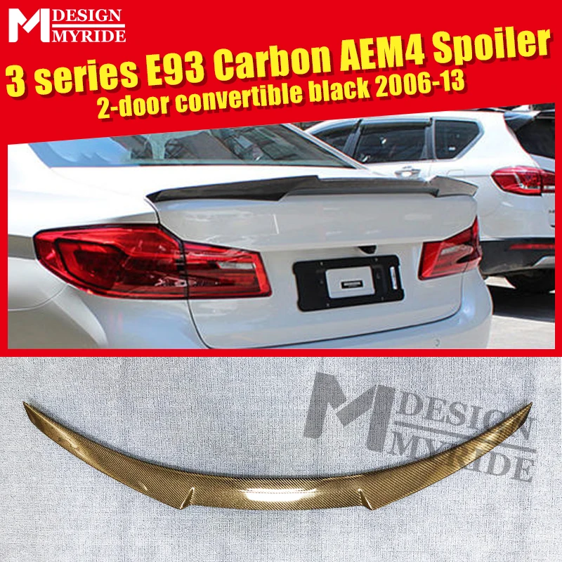 For BMW E93 2 Door Convertible Rear Carbon Fiber Rear Trunk Spoiler