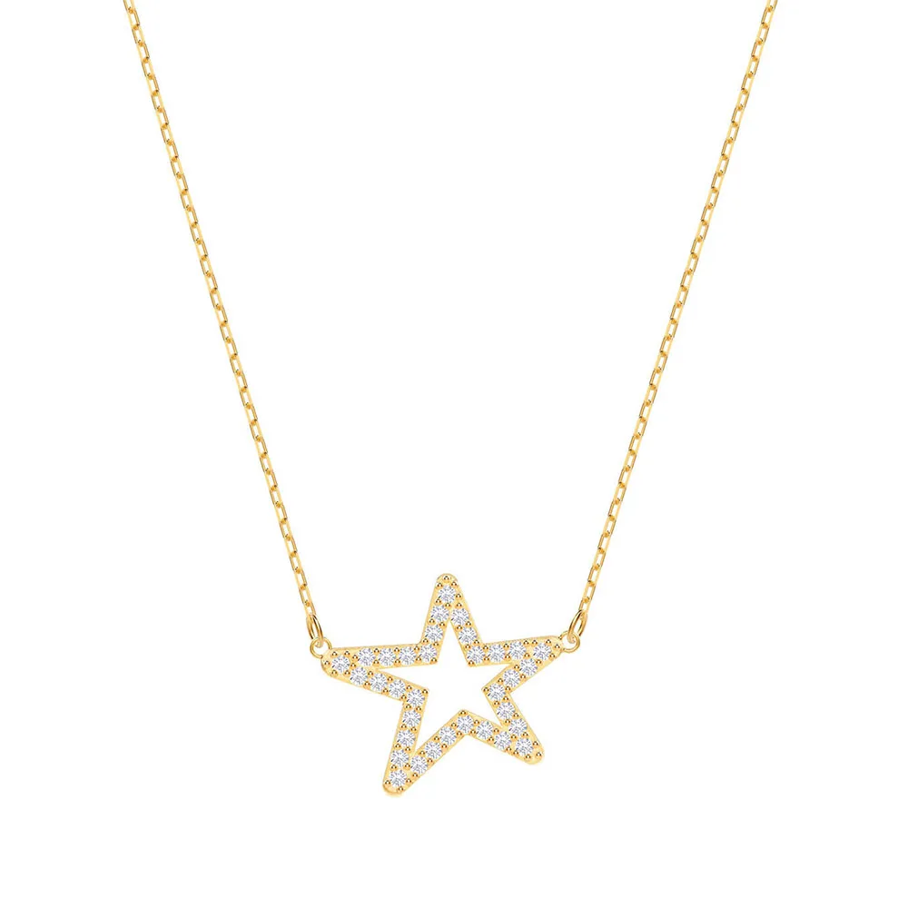 

SWA RO 2019 Original New Only Necklace Female Shiny Crystal Clavicle Necklace To Send Girlfriends Luxury Jewelry Romantic Gift
