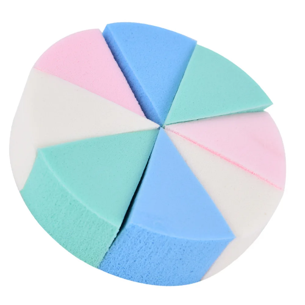 

8pcs/pack latex makeup sponge blush cream powder puff triangle shaped foundation blending sponges face cosmetic applicators