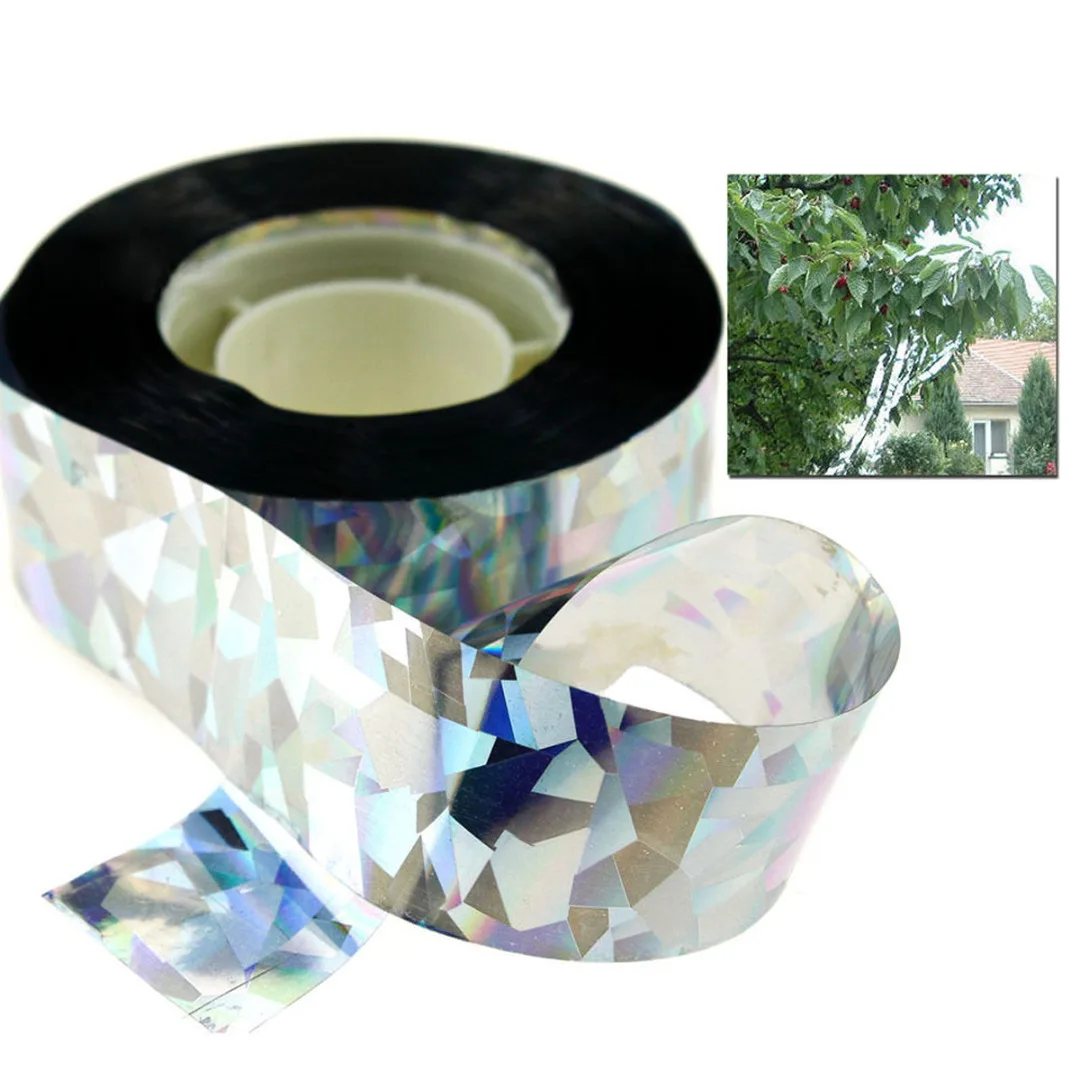 Flash Reflective Bird Scare Tape Audible Repellent Fox Pigeons Repeller Ribbon Deterrent Tapes 90M 2.4CM Orchard Pest Control