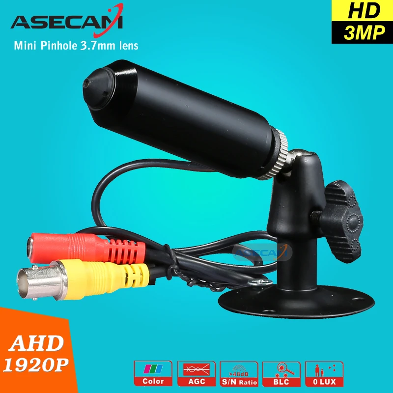 New Super HD AHD 3MP Mini CCTV 1920* 1080P Micro Surveillance Small Vandal-proof Black Bullet Security Camera 3.7mm pinhole lens camera : image New Super HD AHD 3MP Mini CCTV 1920* 1080P Micro Surveillance Small Vandal-proof Black Bullet Security Camera 3.7mm pinhole lens camera