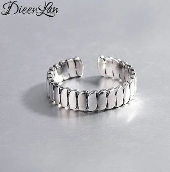 

Vintage 925 Sterling Silver Round Geometric Rings for Women Open Finger Statement Rings Fancy Jewelry Girls Party Gifts