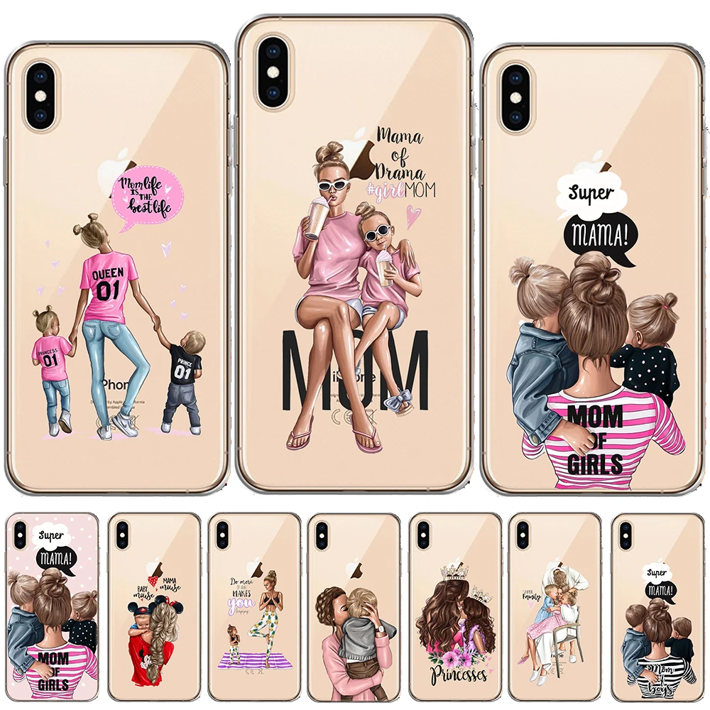 Funda de TPU suave de la Reina de la madre del pelo marrón negro para el iPhone 8 7 6 6 S Plus 5 5S SE bebé para Capa iPhone X XS X Max XR Funda de TPU suave de la Reina de la madre del pelo marrón negro para el iPhone 8 7 6 6 S Plus 5 5S SE bebé para Capa iPhone X XS X Max XR