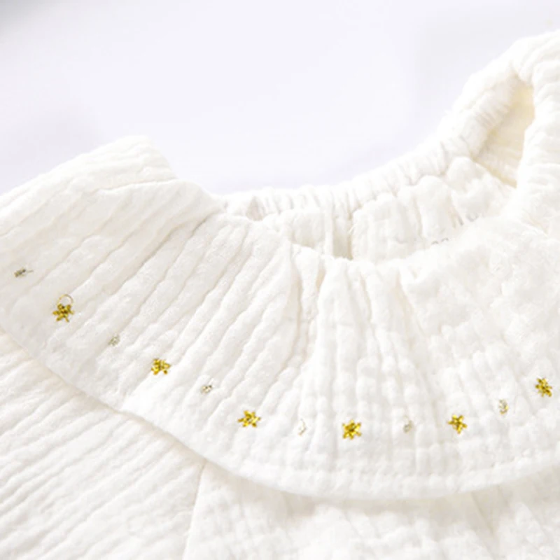 Прелестный Уютный для девочек блузка летняя хлопковая рубашка с длинными рукавами Новорожденные Топы Детская одежда 0-3Yrs
