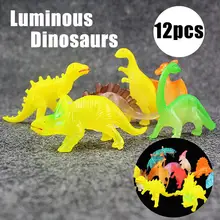 12 шт. реалистичные Мини Юрского периода световой динозавр фигурка подарочные модельные игрушки для детей