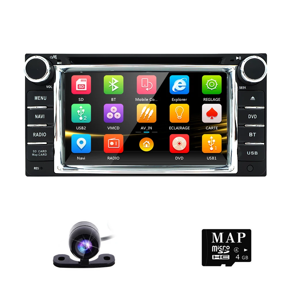 

2 din Car Radio Car DVD Player For Toyota Land cruise 100 200 prado 120 150 RAV4 Corolla Camry auris yaris Hilux vios head unit