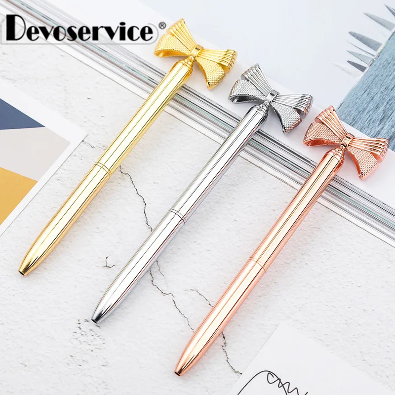 

1pc Cute Cartoon Stationery Fashion Bow-knot Metal Ballpoint Pens Advertising Promotion Pens Prize Gifts Pen Students Stationery