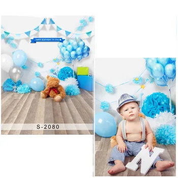 

MEHOFOTO Balloon Flag Vinyl Photography Background For Birthday Party New Fabric Flannel Backdrop For Baby photo studio 2080