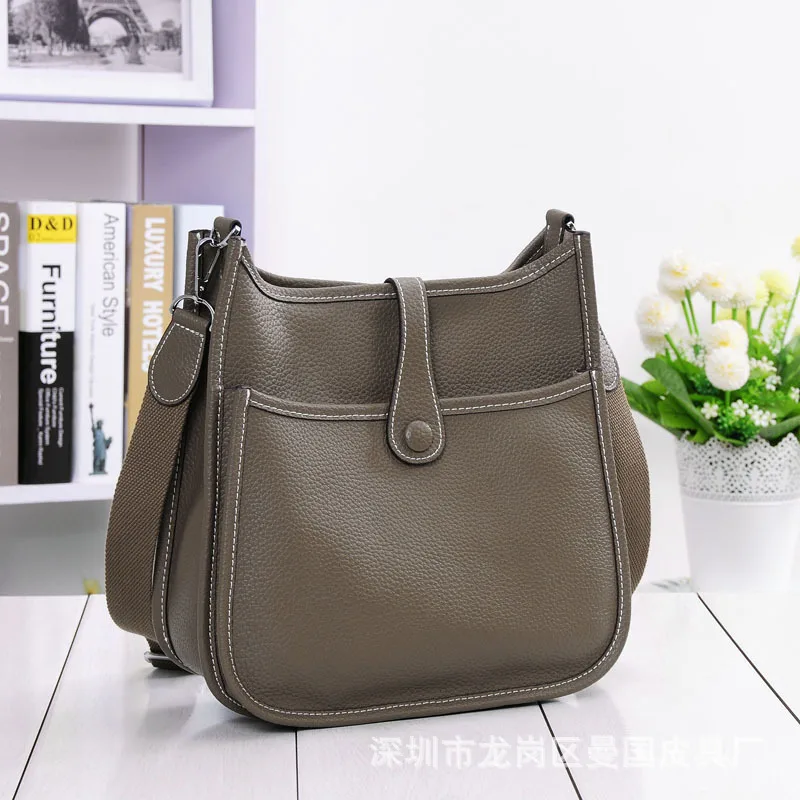 

Kajie Brand New Women's Messenger Bags Small High Quality Genuine Leather Woman Crossbody Handbag Purse Designer Bolsa Feminina