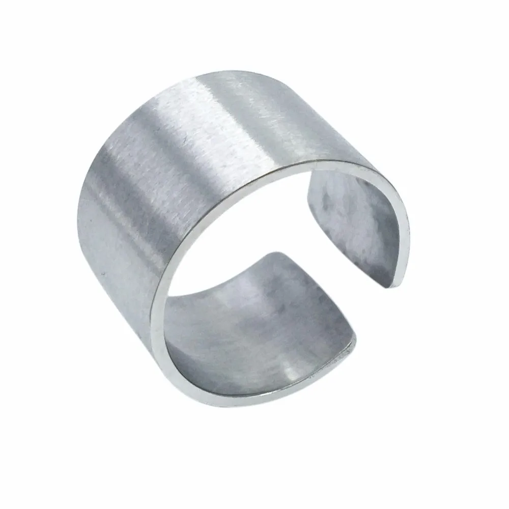 12mm Fashion Stainless Steel Flat Ring For Men Women Vintage Wide Rings Mat Silver 6.5 Girl's Ring 16052901 Punk Style Jewellery3