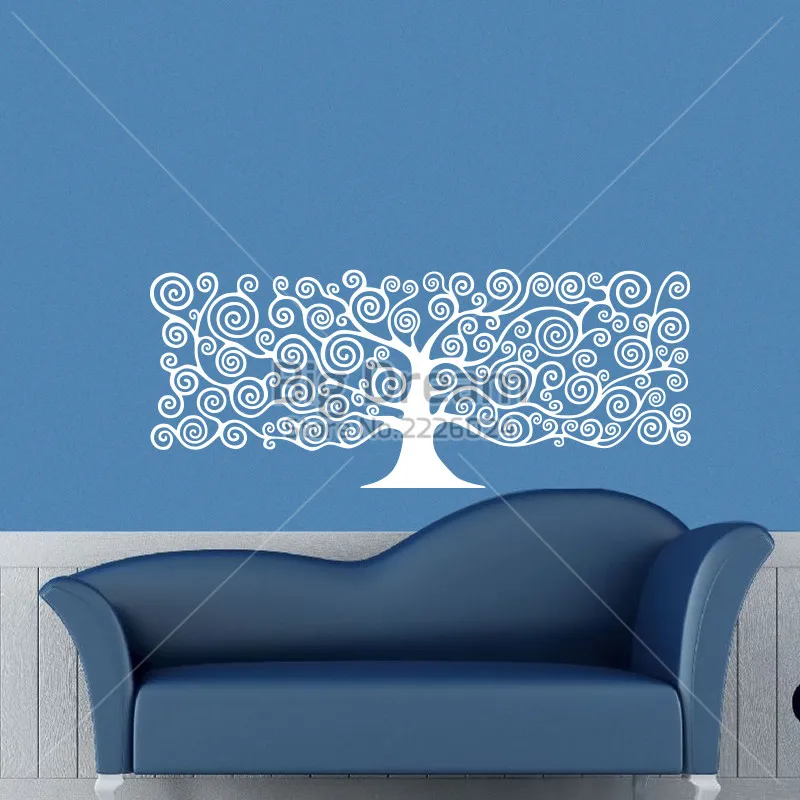 Художественный Декор Дерево Жизни стикер на стену 3D Виниловый Завод изголовья DIY Наклейка украшение дома для спальни детская комната