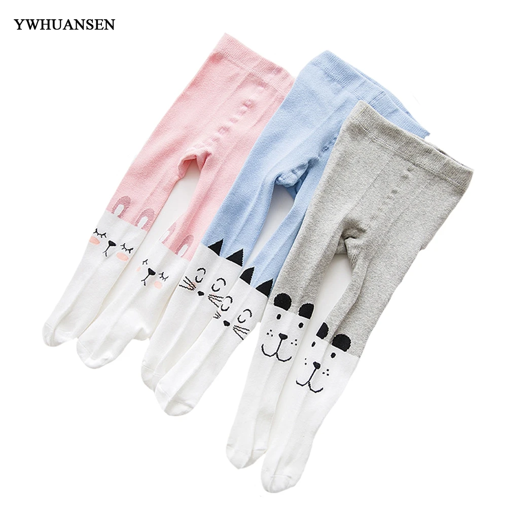 

YWHUANSEN 2018 New Four Seasons Universal Children's Tights cute Cartoon Patchwork Pantyhose Unisex Cotton babys Tights