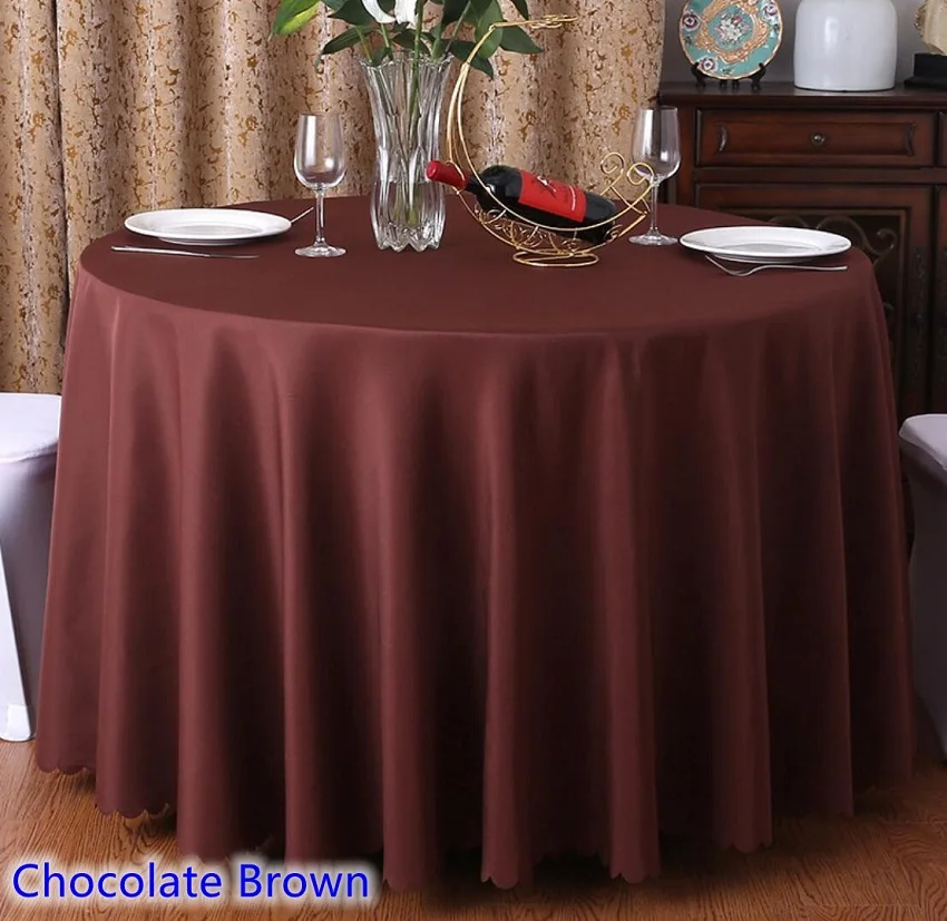 Chocolate Brown wedding table cover table cloth polyester table linen