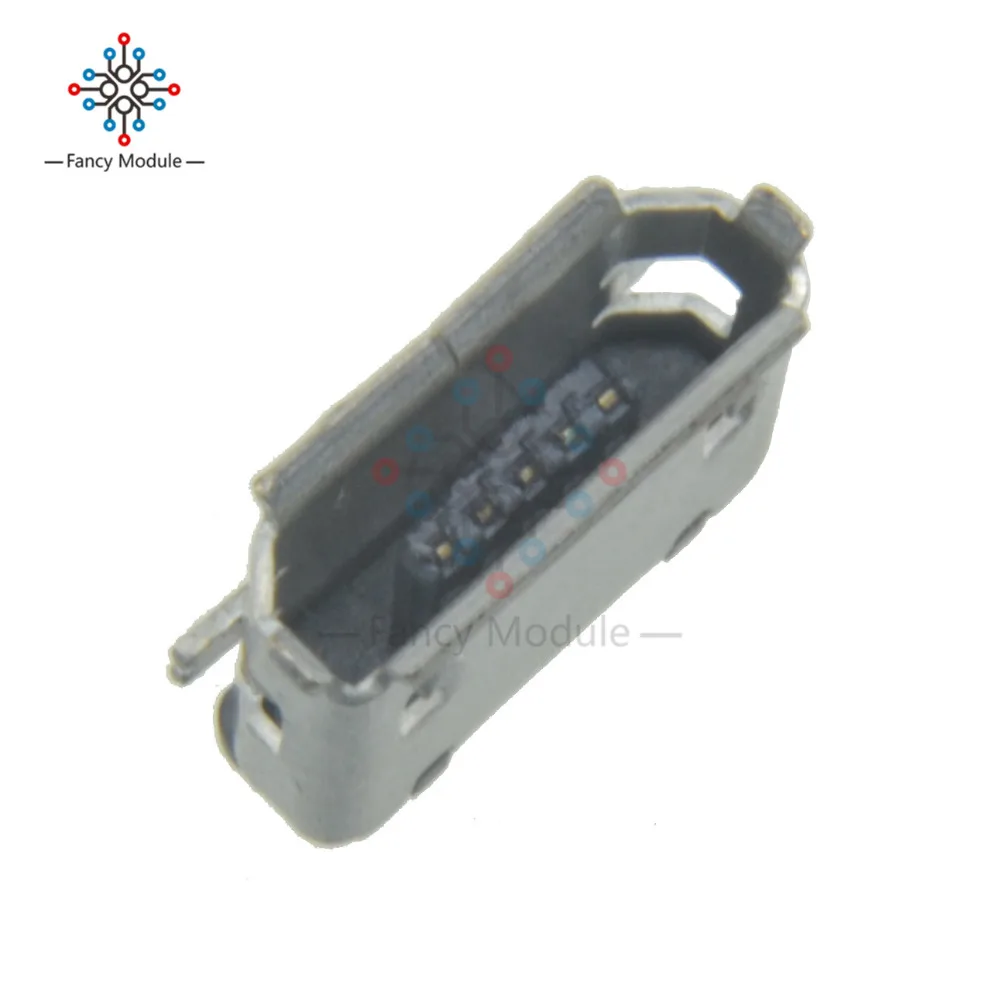 

10Pcs Micro USB Type B Female 5Pin SMT Socket Jack Connectors Port PCB Board