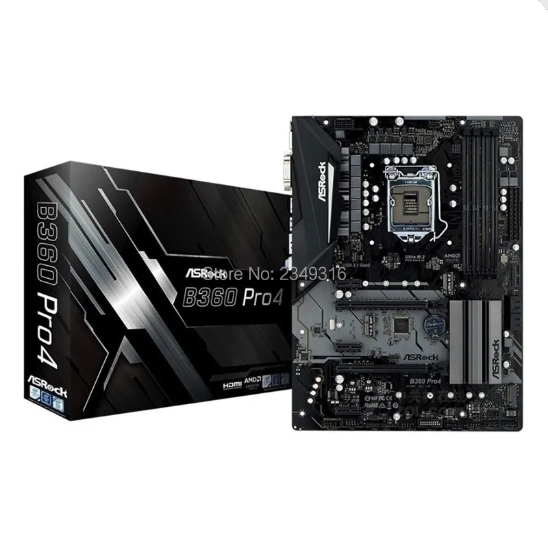

NEW For ASRock B360 Pro4 Original Desktop Motherboard B360 LGA1151 DDR4 SATA3 USB3.0 Support I5 7500 8500 9400F