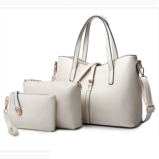 

3PCS Handbag Set Women Handbag + Shoulder Bag + Wallet Bag Fashion Ladies Handbag Big Capacity Totes PU Leather Bags Set