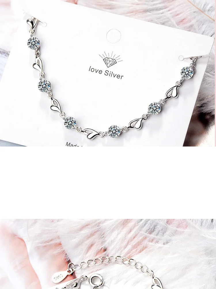 Новые креативные женские плетеные ювелирные изделия из стерлингового серебра 925 пробы с кристаллами свежего дерева женские изысканные подарочные браслеты SB170