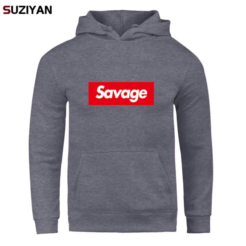 Новые мужские толстовки с принтом Savage, худи Parody No Heart X Savage Mode, уличная одежда с длинными рукавами, топы и пуловеры Suprem Harajuku