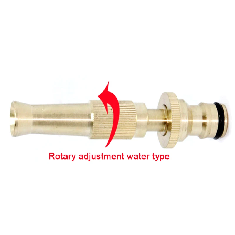 Латунный Регулируемый распылительный шланг сопло высокого давления прямой медный для автомойки Полива Цветочный садовый шланг палочка
