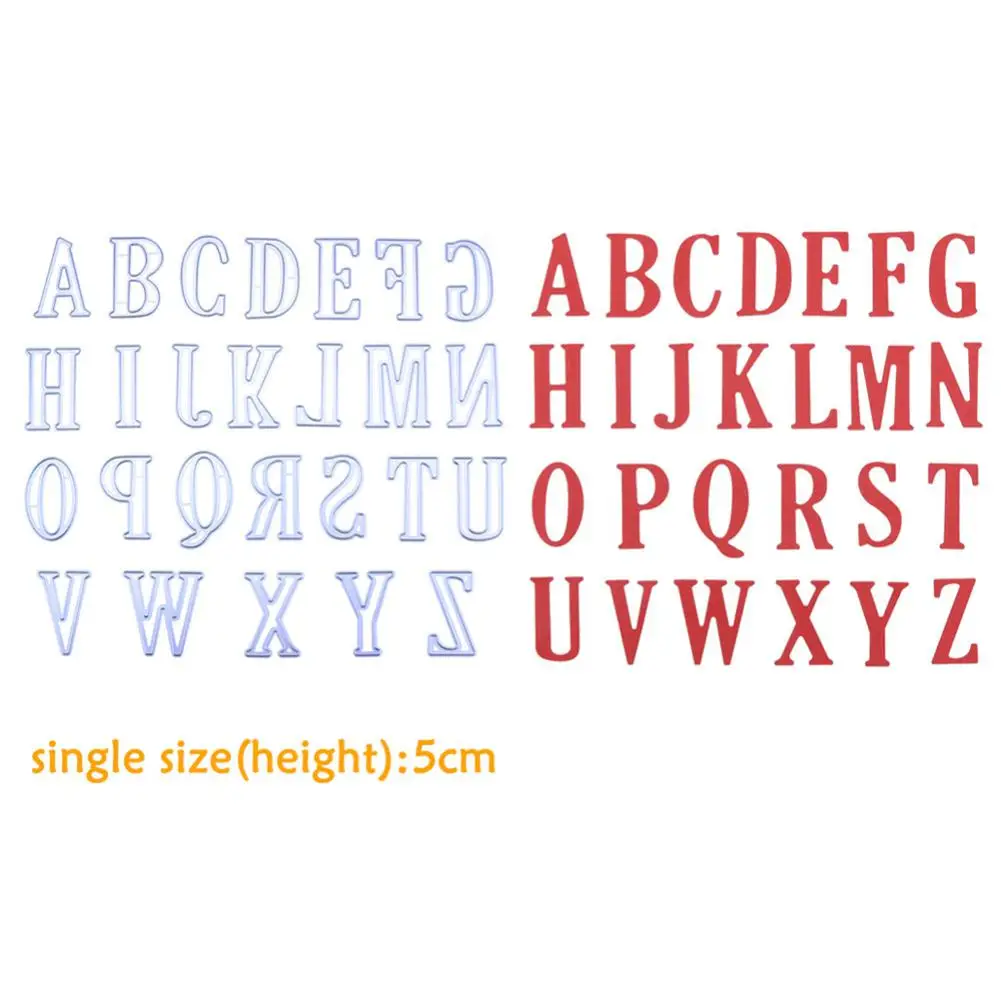 Adeeing 26 шт. 5 см большой A-Z буквы алфавита металлические трафареты для пресс-формы для DIY Скрапбукинг DIY новейшие