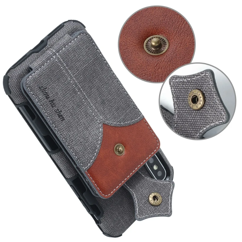 Ударопрочный чехол для телефона Haissky с картами и карманом для наличных, для iPhone Xs Max, XR, X, откидной кожаный чехол-кошелек, задняя крышка для iPhone 6, 6s, 7, 8 Plus