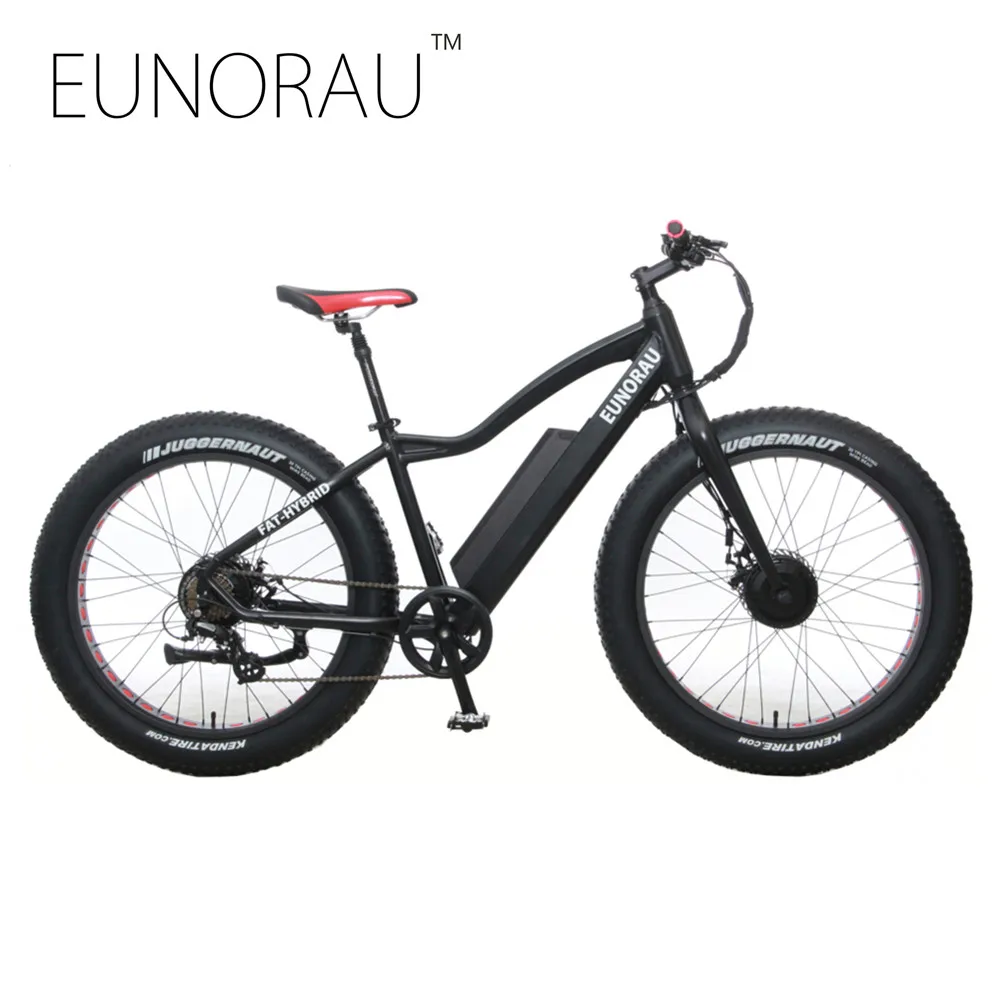 Excellent New Ebike 2WD Electric Fat Bike 48V 11AH Lithium Battery Electric Snow Bike Electric Mountain Bicycle Cycling 1