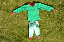 Детская Рождественская пижама в красную и зеленую полоску, оптовая продажа, одежда для малышей, детские пижамы, одежда для сна, унисекс