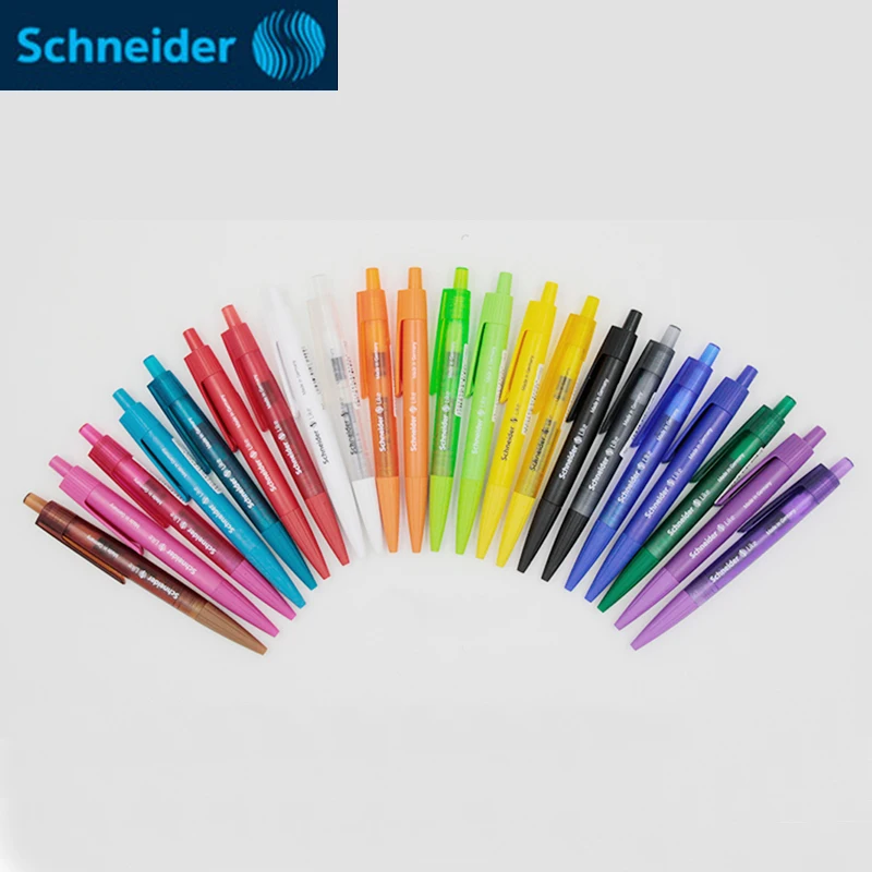 1 шт. нейтральная ручка Schneider, как гладкая проверка ручки, офисная, деловая, черная, нажимная, цветная, нейтральная ручка