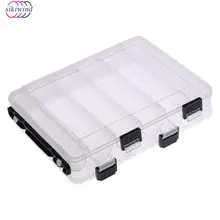 Fishing Box Sided Ten Compartment Transparent Box Wooden Shrimp Fishing Bait Box Plastic Fishing Lure Tool Tackle Boxes