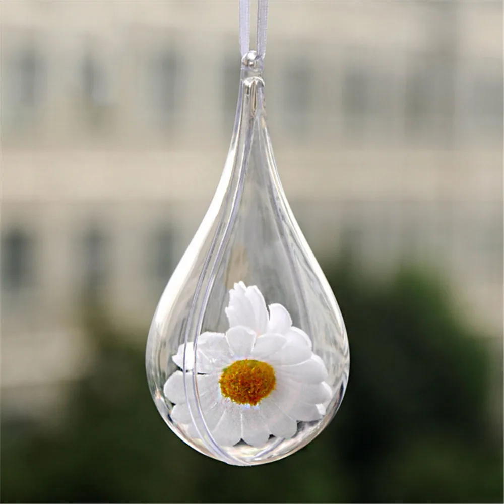 5pcs/set Clear Transparent Christmas Tree Decor Plastic Water Drop