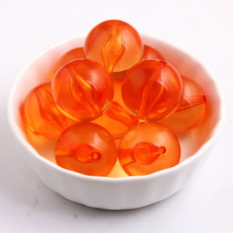 OYKZA цена дешевые массивные акриловые прозрачные Круглые бусины для изготовления ювелирных изделий ожерелье 6 мм до 24 мм - Цвет: orange