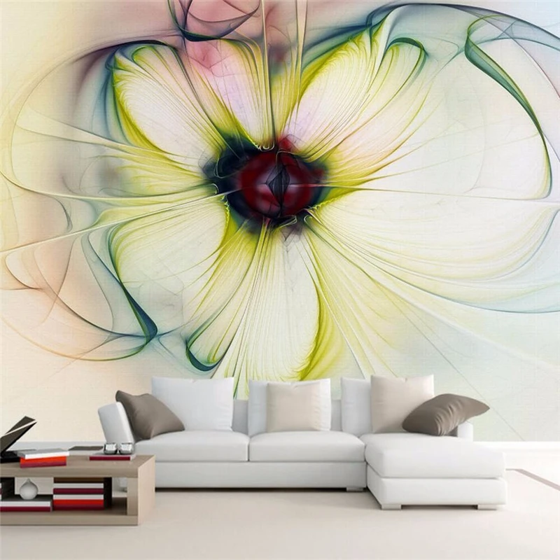 

beibehang photo Art abstract floral wallpaper for bedroom living room flowers backdrop papel de parede 3D wall papers home decor