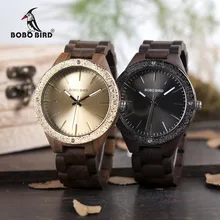 Bobo bird relógio de pulso, relógio de quartzo para homens relógios de pulso de madeira caixa de madeira masculino presente