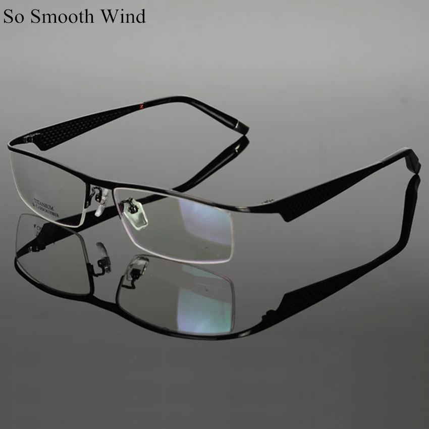 Япония CH бизнес для мужчин's очки Z титановые очки половина бесконтактная оптическая рамка рамки мужчин близорукость Oculos де Грау