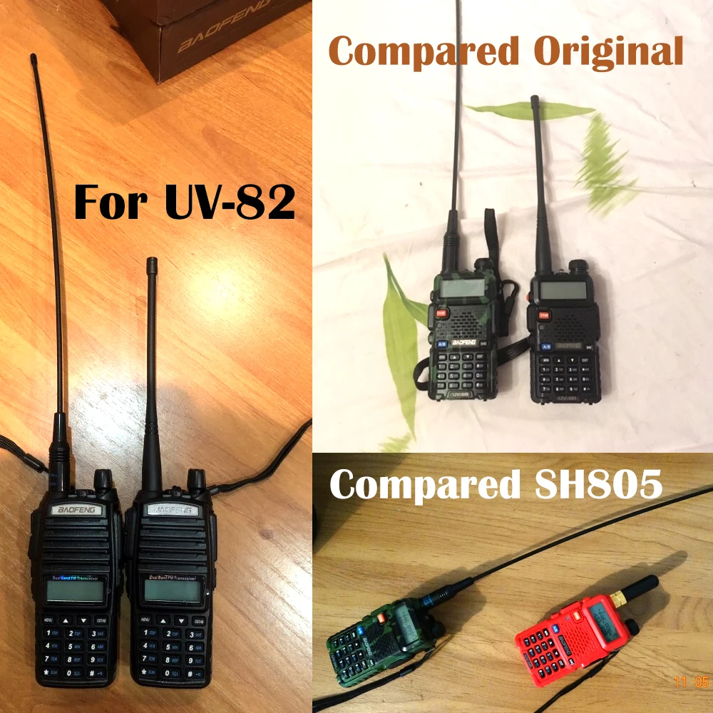 Baofeng NA-771 коэффициент усиления антенны NA771 иди и болтай Walkie Talkie антенна SMA-F 39 см UHF VHF сигнала продлить усилитель для UV-5R BF-888S UV-82