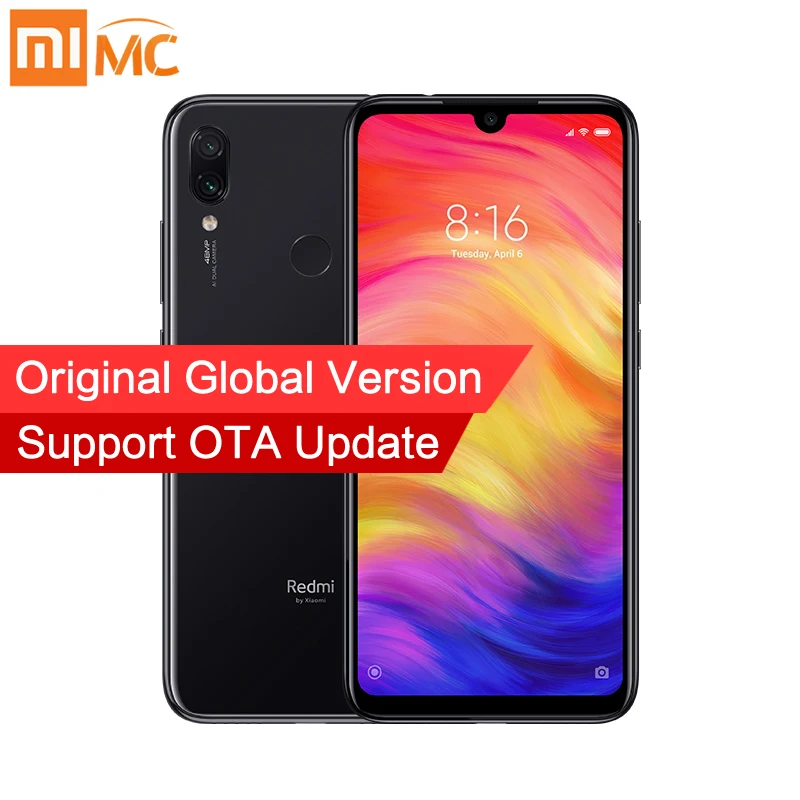 

Global Version Xiaomi Redmi Note 7 4GB 128GB Snapdragon 660 48MP+13MP Dual Camera 6.3'' Full Screen 4000mAh 4G LTE Smartphone CE