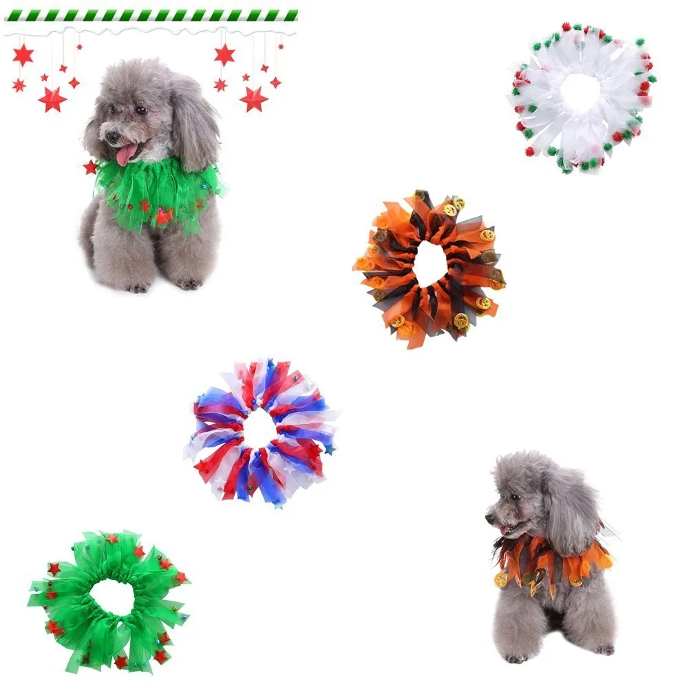 Big Promotion Pet Dog 4 Colors Collar Small Pet Dogs Cats Halloween Christmas Birthday And Other Celebration Days Party Supplies