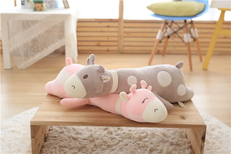 

large 90cm cartoon prone giraffe plush toy down cotton soft doll sleeping pillow Christmas gift b1337
