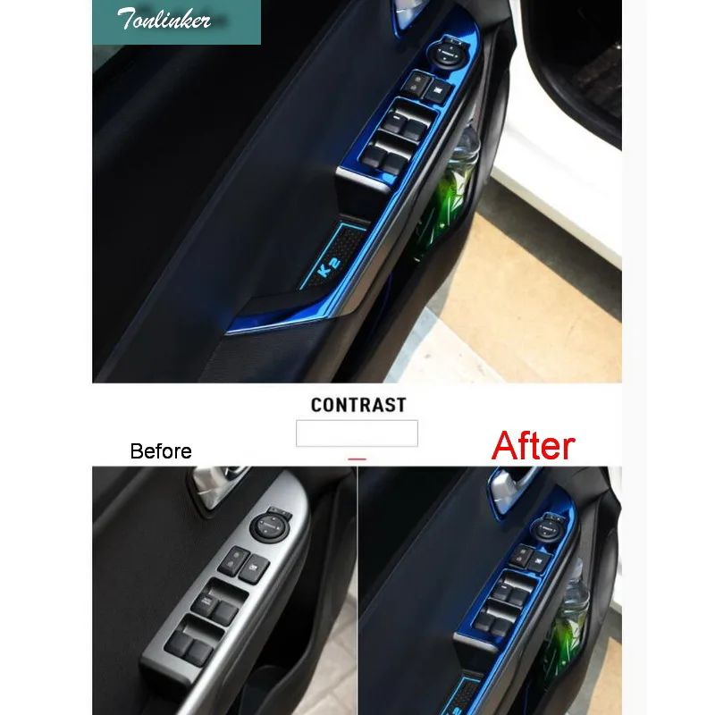 Tonlinker Cover Case Sticker For KIA K2 RIO 2011 16 font b Car b font Styling