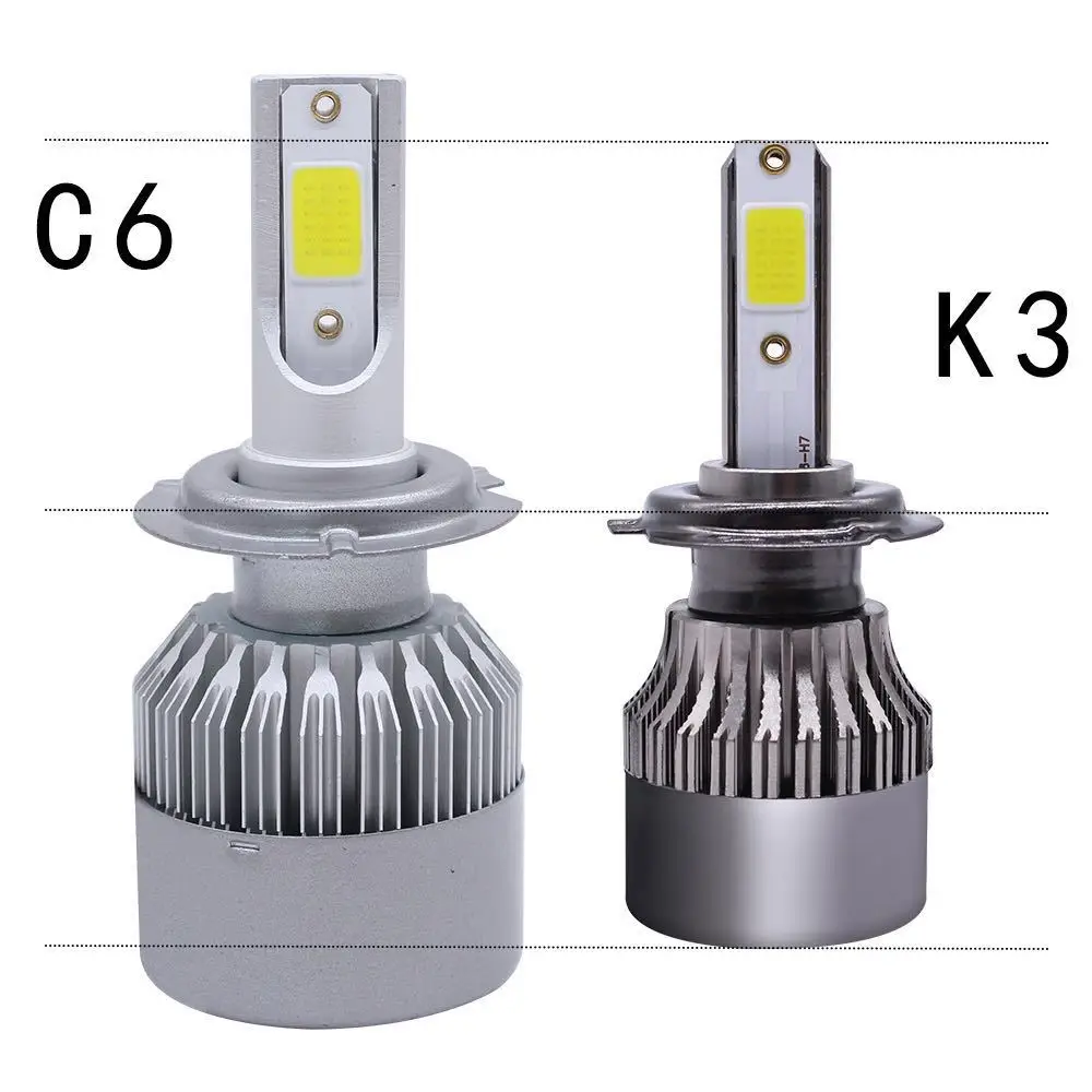 MBIN обновленный комплект K3 COB для замены S2 c6 светодиодный фонарь H4 Hi/lo луч 4800LM 36 Вт 6000 К Водонепроницаемая противотуманная фара