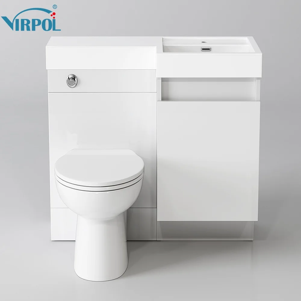 White Combination Bathroom Vanity Unit