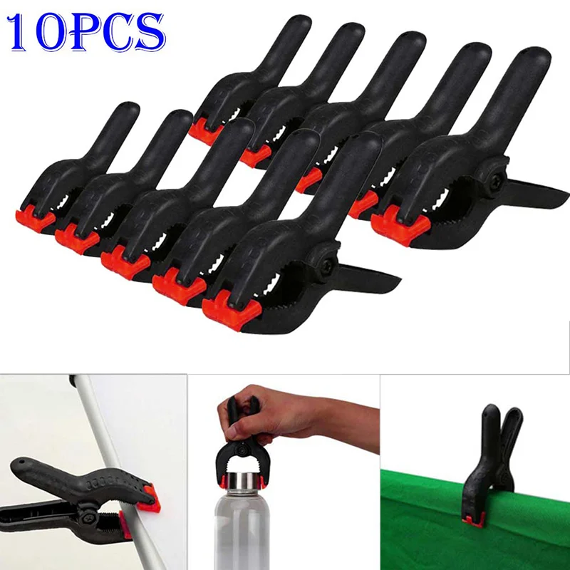 

2019 Hot 10 Pcs Photo Studio Light Background Clips Backdrop Clamps A Type 2 inch For DOY