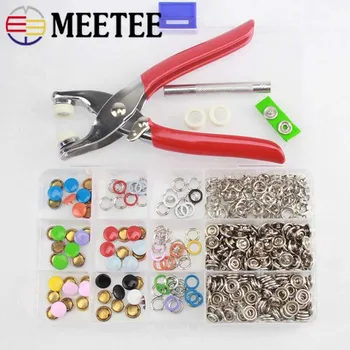 

Meetee 100/200sets 10MM Solid Five-prong Snap Button 9.5MM Hollow Buckle for Baby Underwear Jumpsuit DIY Sew Accessory AP648
