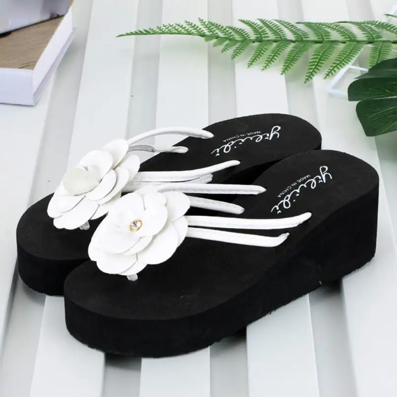 

Summer Sandals Women Platform Bath Slipper High Heels Comfort Wedge 2019 Beach Slope Flops Women Beach Shoes Fashion